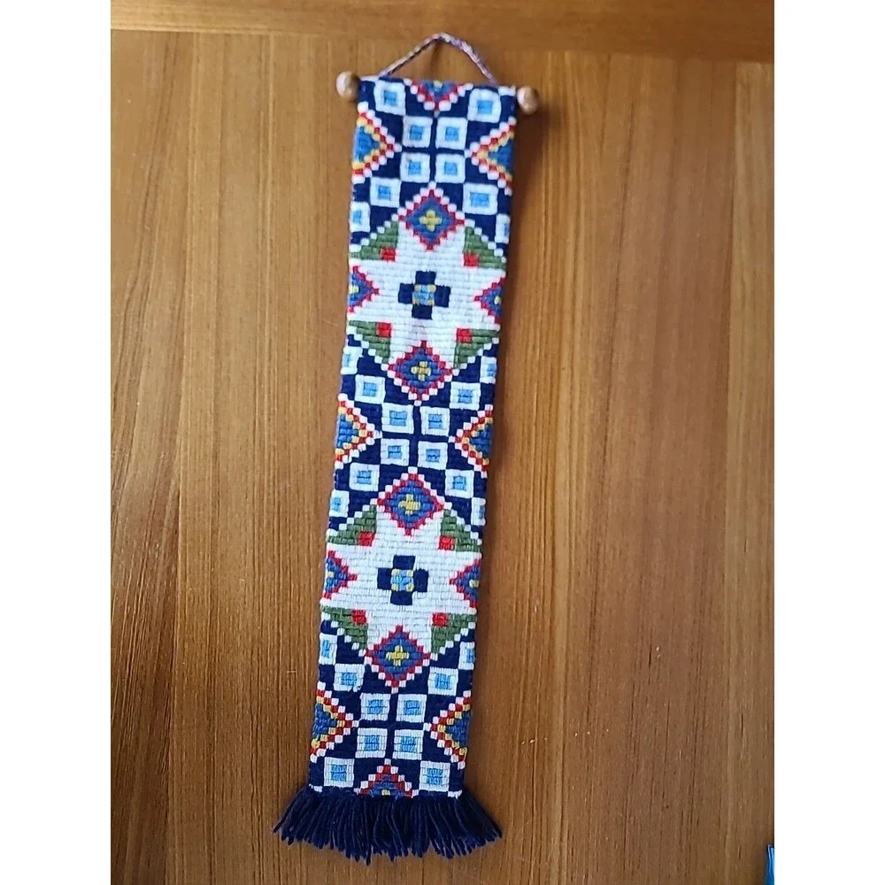 Vintage Wood Handle Woven Wall Art